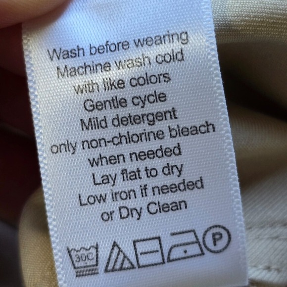 Mizzen Main Baron Pants Mens 32x30‎ Beige Twill Chino Tapered Office Casual - Picture 8 of 13